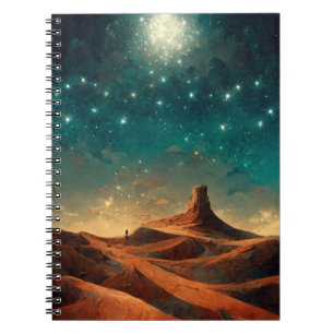 Woestijn Night Fantasy Landscape Sci-Fi Notitieboek