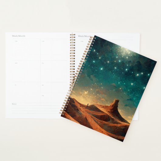 Woestijn Night Fantasy Landscape Sci-Fi Planner (Display)