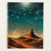 Woestijn Night Fantasy Landscape Sci-Fi Planner (Voorkant)