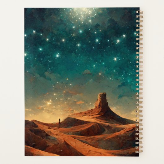 Woestijn Night Fantasy Landscape Sci-Fi Planner (Achterkant)