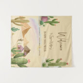 Woestijn Oh Cactus Jongen Boho Boog Baby Shower Wandkleed (Voorkant (horizontaal))
