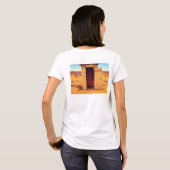 Woestijn Outhouse vrouwen witte T-shirt terug (Achterkant volledig)