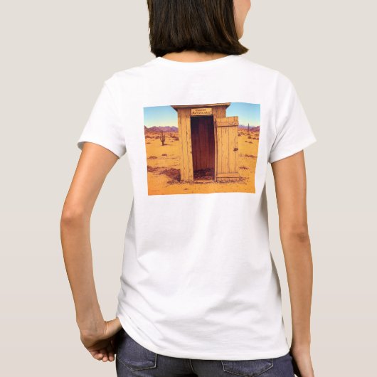 Woestijn Outhouse vrouwen witte T-shirt terug (Achterkant)