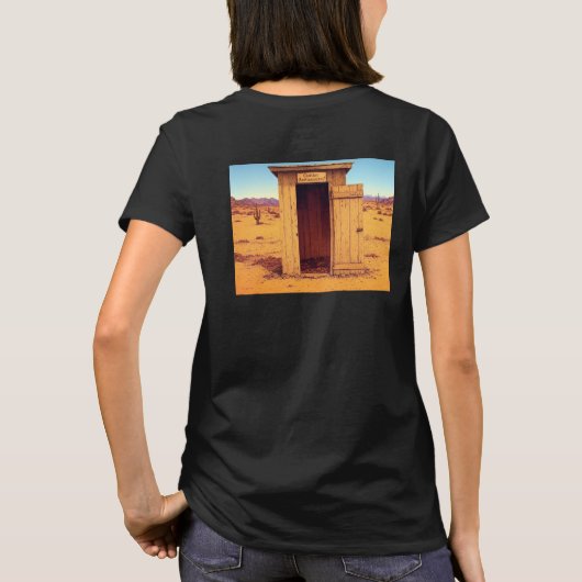 Woestijn Outhouse vrouwen zwart T-shirt terug (Achterkant)