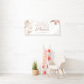 Woestijn Pampas Gras Boho Bruidsdouche Spandoek (Insitu)