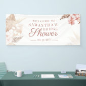 Woestijn Pampas Gras Boho Bruidsdouche Spandoek (Beurs)