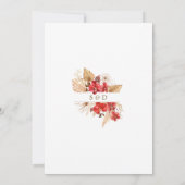 Woestijn Pampas Grass Red Orchids Gold Wedding Kaart (Achterkant)