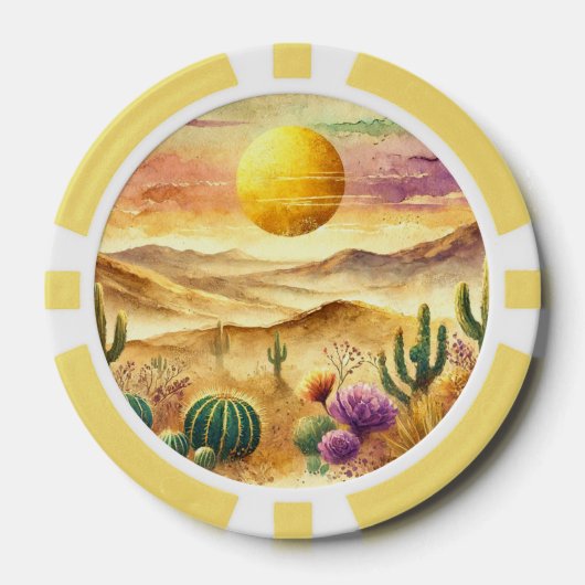 woestijn poker chips (Voorkant)