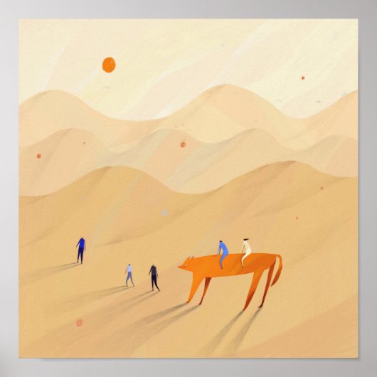 woestijn poster (Voorkant)