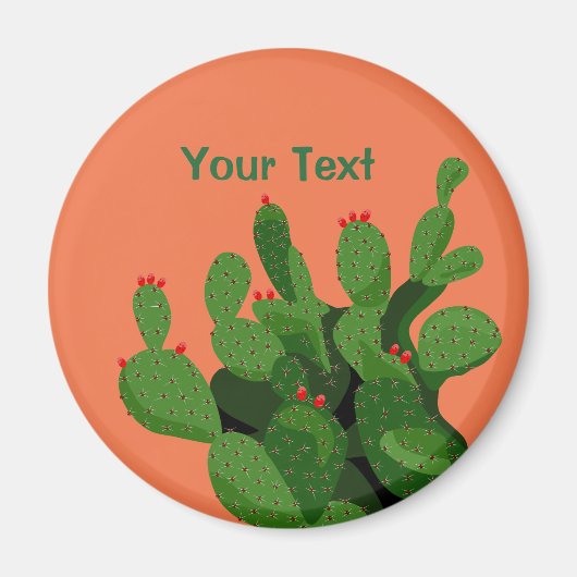 Woestijn Prickly Pear Arizona Custom Magnet (Voorkant)