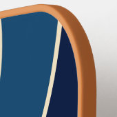 Woestijn Retro Regenboog Cirkel Streep met Naam Pickleball Paddle (Links Detail)
