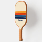 Woestijn Retro Regenboog Overdwars Gestreept met N Pickleball Paddle (Links)