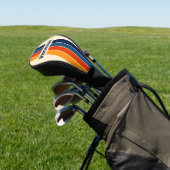 Woestijn Retro Regenboog Speld Gestreeptd met Naam Golfheadcover (Insitu)