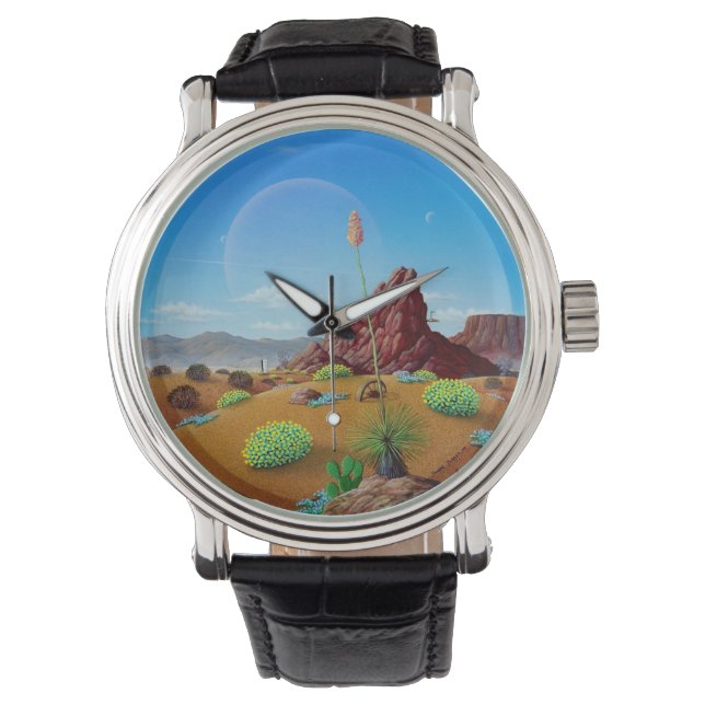 Woestijn Ronde 1 Horloge (Voorkant)