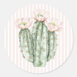 Woestijn Roos Cactus  Ronde Sticker