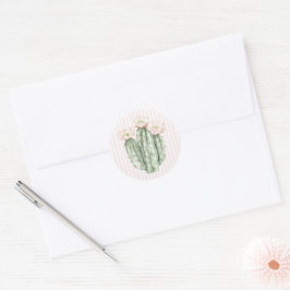 Woestijn Roos Cactus Ronde Sticker