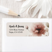 Woestijn Roos Roze & Groen Bloemen Greenery Weddin Etiket (Insitu)