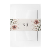 Woestijn Roos Roze & Groen Bloemen Greenery Weddin Uitnodigingen Wikkel (Voorkant Voorbeeld)