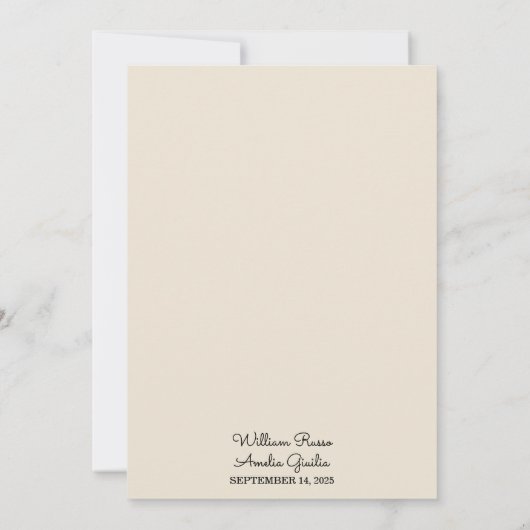 Woestijn rustieke Boho herfst Ombre bruine bruilof Kaart (Achterkant)