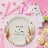 Woestijn rustieke Boho herfst Ombre bruine bruilof Papieren Bordje (Feest)