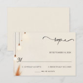 Woestijn rustieke Boho herfst Ombre bruine bruilof RSVP Kaartje (Voorkant / Achterkant)