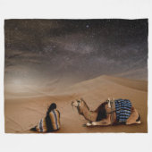 WOESTIJN 'S NACHTS FLEECE DEKEN (Voorkant (Horizontaal))