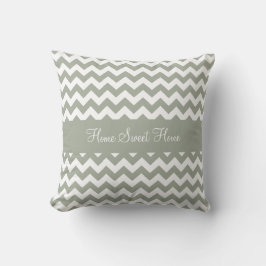woestijn Sage Greenish Gray Chevron Kussen