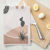 Woestijn Saguaro Cactus Modern Theedoek (Quarter Fold)