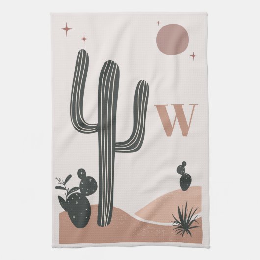 Woestijn Saguaro Cactus Modern Theedoek (Verticaal)