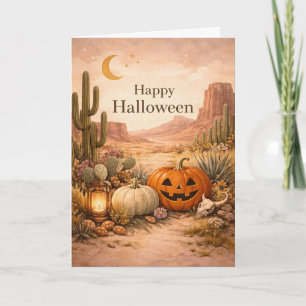 Woestijn Salie Cactus Halloween Kaart