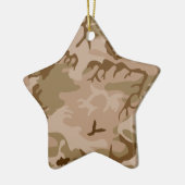 Woestijn Sand Camouflage Star Ornament (Links)