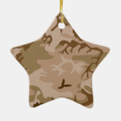 Woestijn Sand Camouflage Star Ornament (Achterkant)