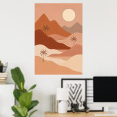 Woestijn Sereniteit | Boho stijl wanddecoratie Poster (Thuiskantoor)
