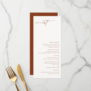 Woestijn Sienna Modern Minimalistisch Menu