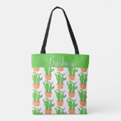 Woestijn Succulent Cactus Floral gepersonaliseerd Tote Bag (Achterkant)