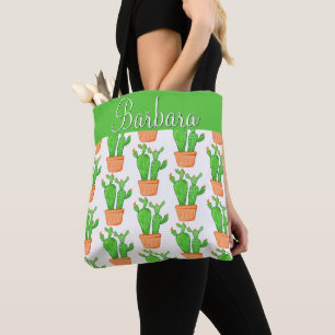 Woestijn Succulent Cactus Floral gepersonaliseerd Tote Bag