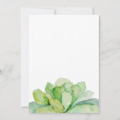 Woestijn Succulent Rehearsal Dinner Invitation-Roz Kaart (Achterkant)