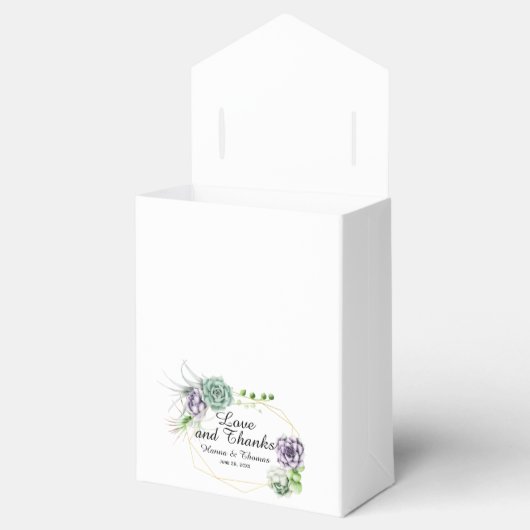 Woestijn Succulent Wedding Bedankdoosjes (Geopend)