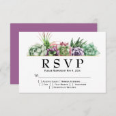 woestijn Succulent Wedding RSVP (Voorkant / Achterkant)