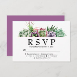 woestijn Succulent Wedding RSVP