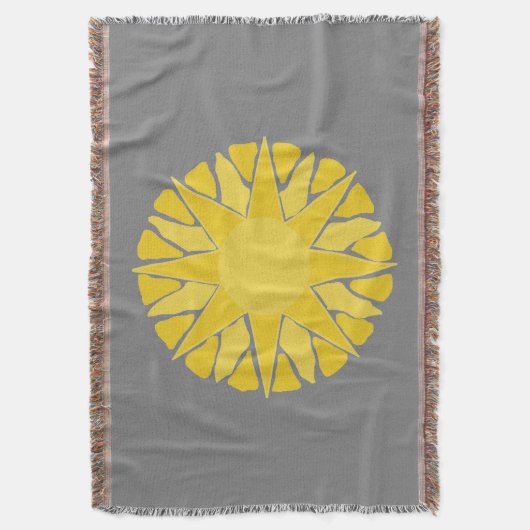 Woestijn Sun! grijs Deken (Voorkant Verticaal)