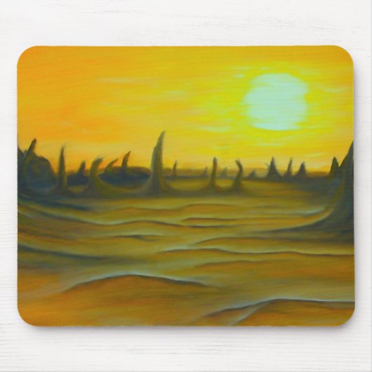 woestijn Sun Painting Mousepad Muismat (Voorkant)