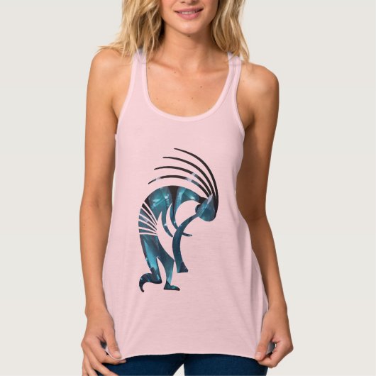 Woestijn Sun Zuidwest Kokopelli Tanktop (Voorkant)