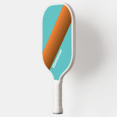 Woestijn Teal Strepen met Naam Pickleball Paddle (Links)