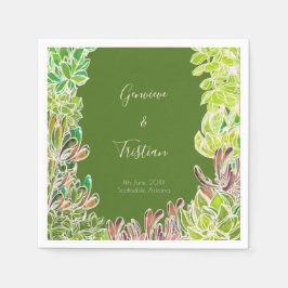 Woestijn thema bruiloft receptie cocktail servette servet