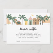 Woestijn Thema Kameel Luierspel Kaart (Voorkant)