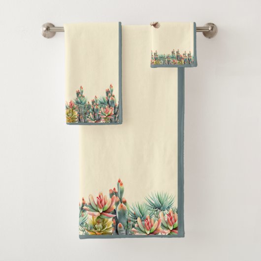 Woestijn Tuin Succulenten Cactus Agave Bad Handdoe Bad Handdoek (Insitu)