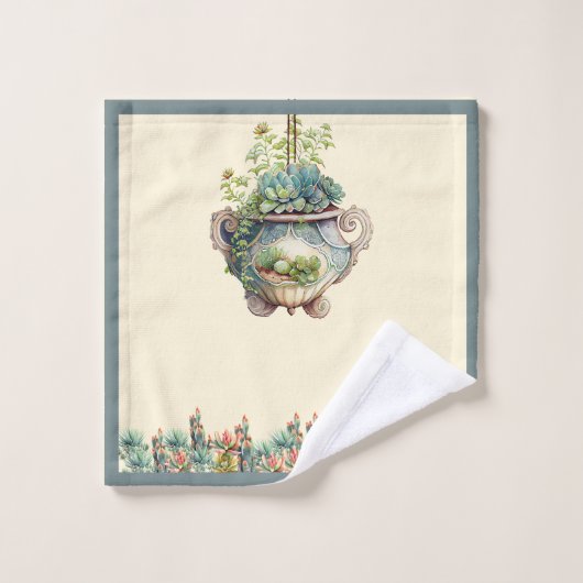 Woestijn Tuin Succulenten Cactus Agave Bad Handdoe Bad Handdoek (Wasdoekje)