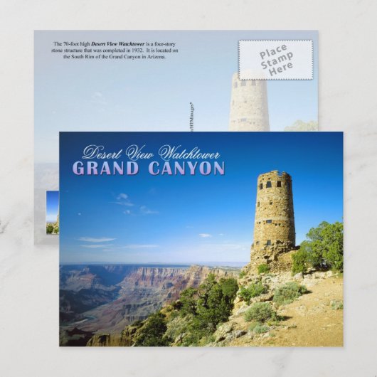 Woestijn Uitzicht Watchtower, Grand Canyon, AZ Briefkaart (Voorkant / Achterkant)