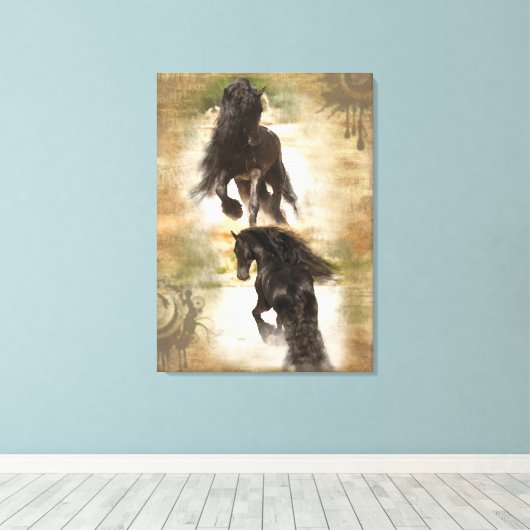 Woestijn van joy - omcirkeld canvas (Insitu (Houten vloer))